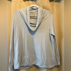 GreenTea Soft Blue Cowl Neck Top